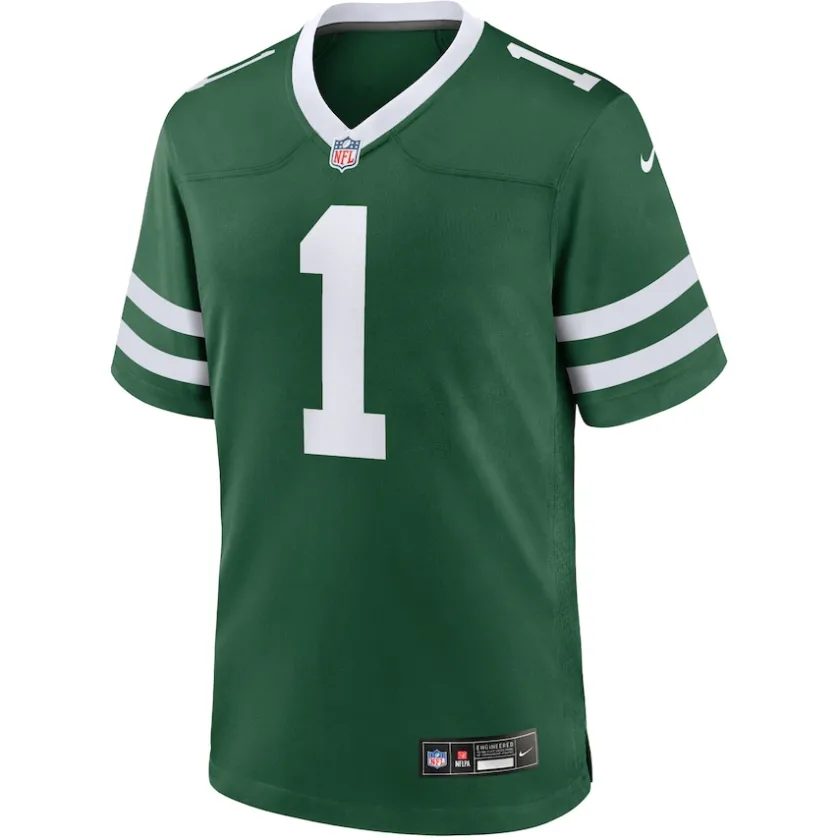 Jerseys|Men^New York Jets Men's Nike Ahmad Sauce Gardner Legacy Green Game Jersey