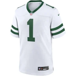 Nike Game^New York Jets Men's Nike Ahmad Sauce Gardner Legacy White Game Jersey