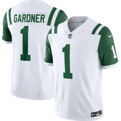 Jerseys|Men^New York Jets Men's Nike Ahmad Sauce Gardner White Classic Alternate Vapor F.U.S.E. Limited Jersey