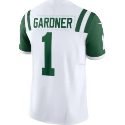 Jerseys|Men^New York Jets Men's Nike Ahmad Sauce Gardner White Classic Alternate Vapor F.U.S.E. Limited Jersey