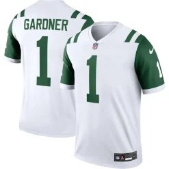 Nike Legend^New York Jets Men's Nike Ahmad Sauce Gardner White Alternate Legend Player Performance Top