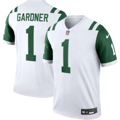 Nike Legend^New York Jets Men's Nike Ahmad Sauce Gardner White Alternate Legend Player Performance Top