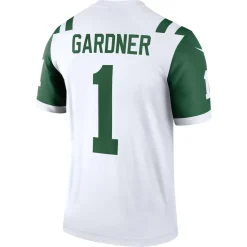 Nike Legend^New York Jets Men's Nike Ahmad Sauce Gardner White Alternate Legend Player Performance Top