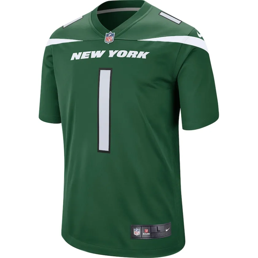 Nike Game|Replica^New York Jets Men's Nike Ahmad Sauce Gardner Green Player Game Jersey