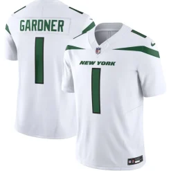 Nike Limited^New York Jets Men's Nike Ahmad Sauce Gardner White Vapor F.U.S.E. Limited Jersey