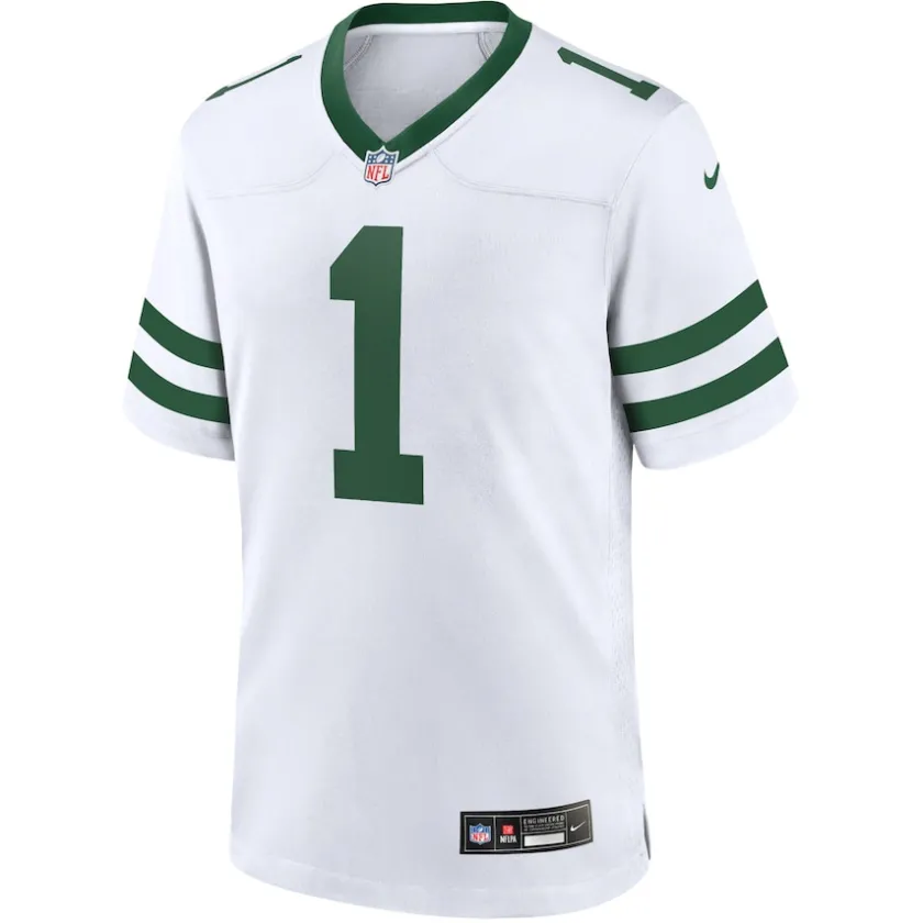 Nike Game|Replica^New York Jets Men's Nike Ahmad Sauce Gardner Legacy White Game Jersey