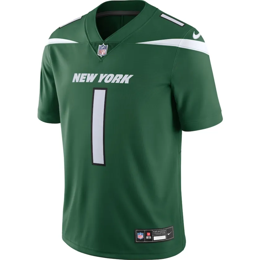 Nike Limited^New York Jets Men's Nike Ahmad Sauce Gardner Gotham Green Vapor Untouchable Limited Jersey