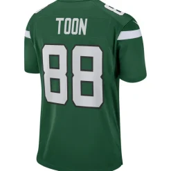 Replica|Throwback^New York Jets Men's Nike Al Toon Gotham Green Game Retired Player Jersey