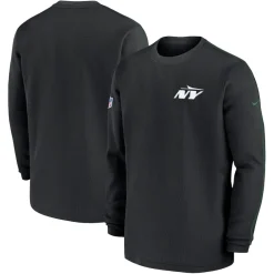 T-Shirts|Men^New York Jets Men's Nike Black 2024 Sideline Coaches Long Sleeve Top