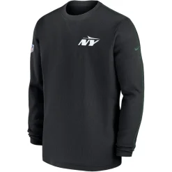 T-Shirts|Men^New York Jets Men's Nike Black 2024 Sideline Coaches Long Sleeve Top