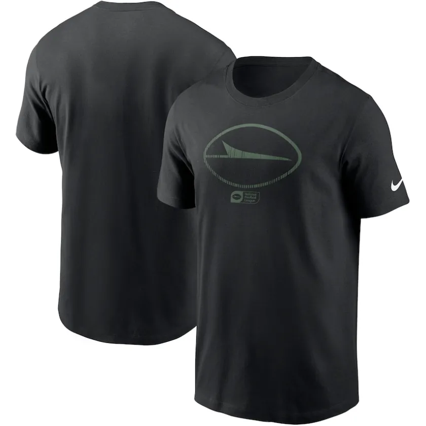 T-Shirts|Men^New York Jets Men's Nike Black Faded Essential T-Shirt