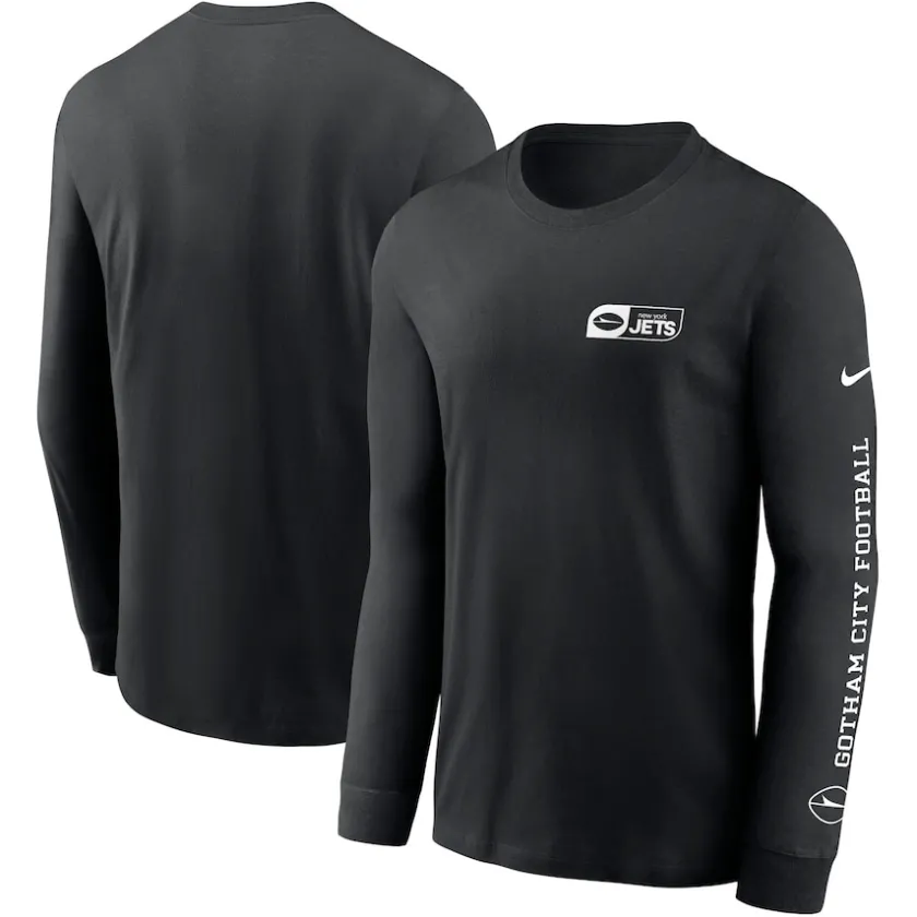 T-Shirts|Men^New York Jets Men's Nike Black All Out Long Sleeve T-Shirt