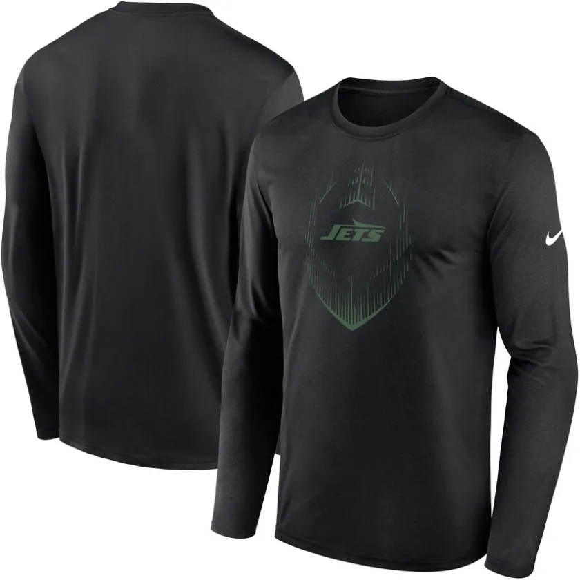 T-Shirts|Men^New York Jets Men's Nike Black Legend Icon Long Sleeve T-Shirt