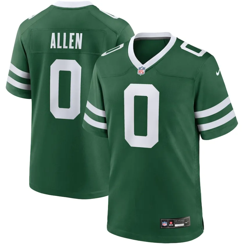 Jerseys|Men^New York Jets Men's Nike Braelon Allen Legacy Green Game Jersey
