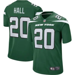Replica^New York Jets Men's Nike Breece Hall Green Player Game Jersey