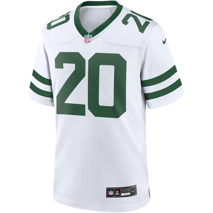 Jerseys|Men^New York Jets Men's Nike Breece Hall Legacy White Game Jersey
