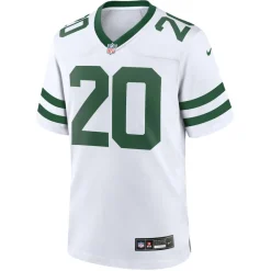 Replica^New York Jets Men's Nike Breece Hall Legacy White Game Jersey