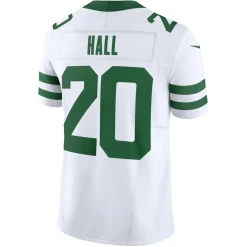 Nike Limited^New York Jets Men's Nike Breece Hall Legacy White Vapor F.U.S.E. Limited Jersey
