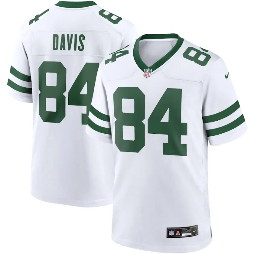 Replica^New York Jets Men's Nike Corey Davis Legacy White Game Jersey