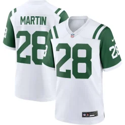 Nike Game^New York Jets Men's Nike Curtis Martin White Classic Alternate Retired Player Game Jersey