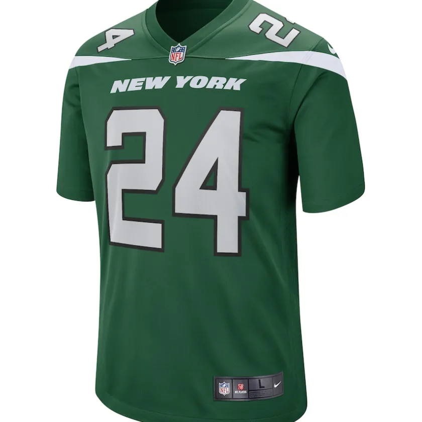 Replica|Throwback^New York Jets Men's Nike Freeman McNeil Gotham Green Game Retired Player Jersey