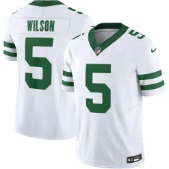 Nike Limited^New York Jets Men's Nike Garrett Wilson Legacy White Vapor F.U.S.E. Limited Jersey