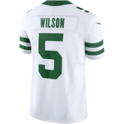 Nike Limited^New York Jets Men's Nike Garrett Wilson Legacy White Vapor F.U.S.E. Limited Jersey
