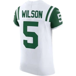 Nike Elite^New York Jets Men's Nike Garrett Wilson White Classic Alternate Vapor F.U.S.E. Elite Jersey