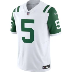Nike Limited^New York Jets Men's Nike Garrett Wilson White Classic Alternate Vapor F.U.S.E. Limited Jersey