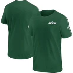Short Sleeved|T-Shirts^New York Jets Men's Nike Green 2024 Sideline Coach UV Performance T-Shirt