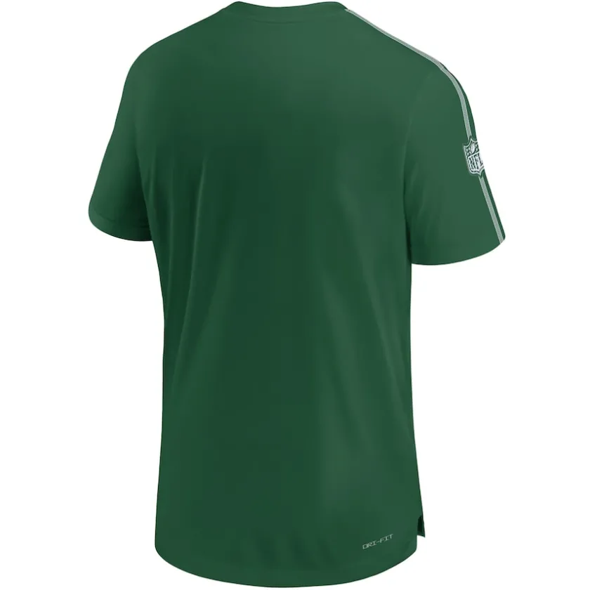 Short Sleeved|T-Shirts^New York Jets Men's Nike Green 2024 Sideline Coach UV Performance T-Shirt