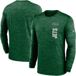 T-Shirts|Men^New York Jets Men's Nike Green 2024 Sideline Velocity Performance Long Sleeve T-Shirt