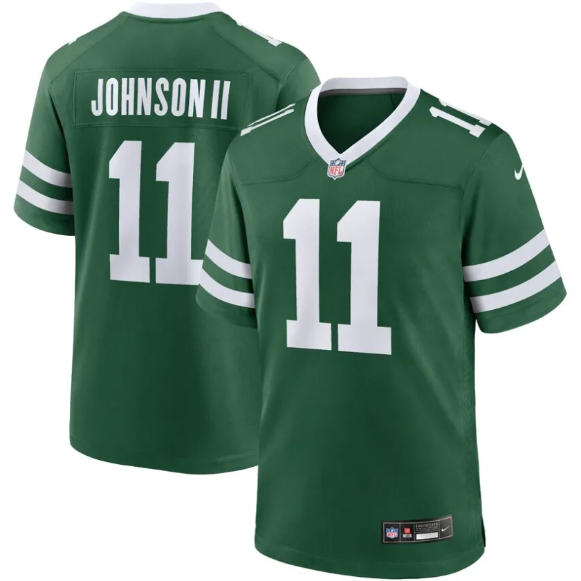 Nike Game^New York Jets Men's Nike Jermaine Johnson II Legacy Green Game Jersey