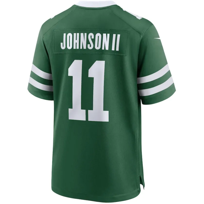 Nike Game^New York Jets Men's Nike Jermaine Johnson II Legacy Green Game Jersey