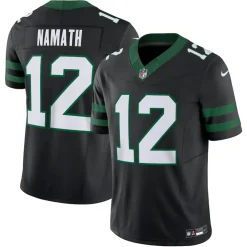 Jerseys|Men^New York Jets Men's Nike Joe Namath Legacy Black Alternate Vapor F.U.S.E. Limited Jersey