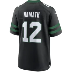 Nike Game^New York Jets Men's Nike Joe Namath Legacy Black Alternate Retired Player Game Jersey
