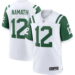 Nike Game^New York Jets Men's Nike Joe Namath White Classic Alternate Retired Player Game Jersey