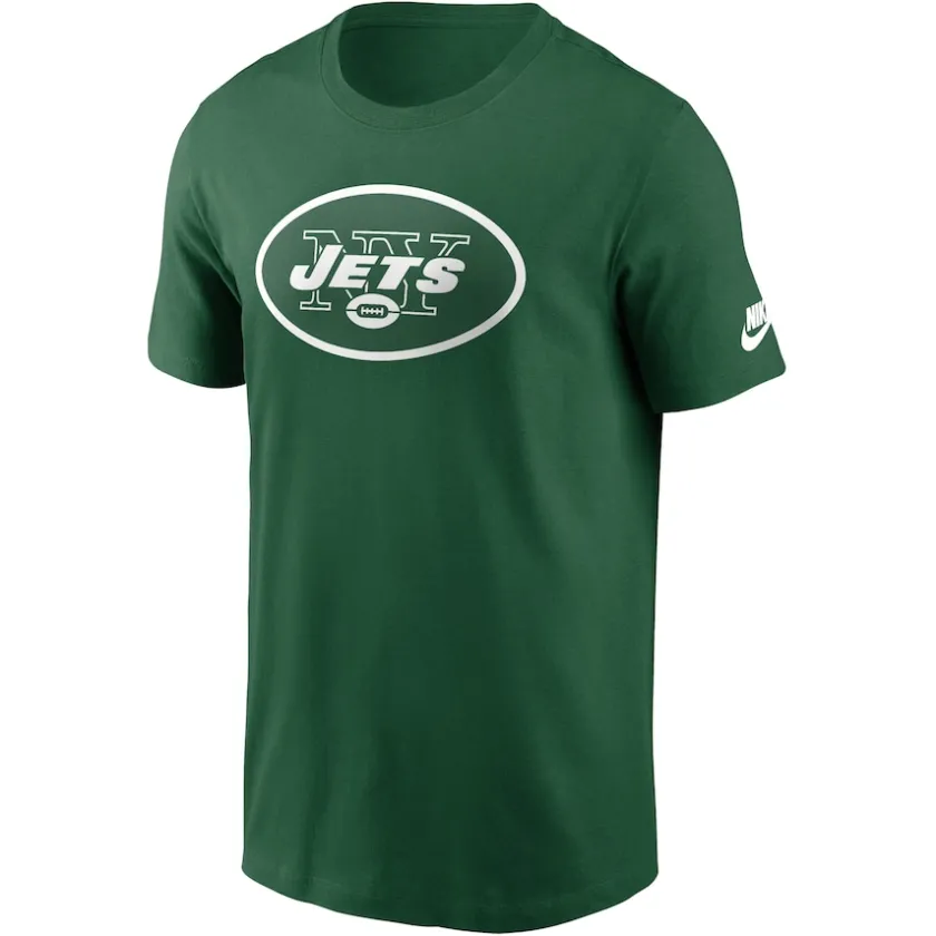 T-Shirts|Men^New York Jets Men's Nike Kelly Green Rewind Logo Essential T-Shirt