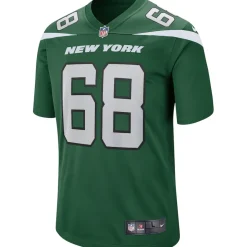 Replica|Throwback^New York Jets Men's Nike Kevin Mawae Gotham Green Game Retired Player Jersey