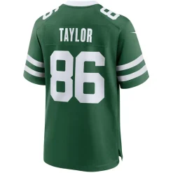 Nike Game^New York Jets Men's Nike Malik Taylor Legacy Green Team Game Jersey