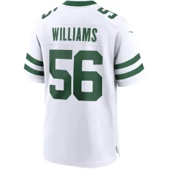 Nike Game^New York Jets Men's Nike Quincy Williams Legacy White Game Jersey