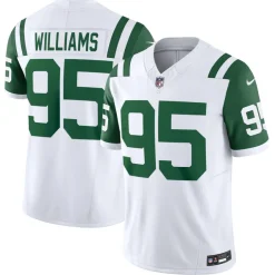 Jerseys|Men^New York Jets Men's Nike Quinnen Williams White Classic Alternate Vapor F.U.S.E. Limited Jersey