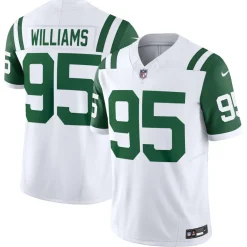 Jerseys|Men^New York Jets Men's Nike Quinnen Williams White Classic Alternate Vapor F.U.S.E. Limited Jersey