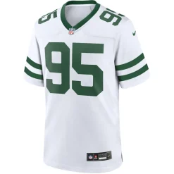 Replica^New York Jets Men's Nike Quinnen Williams Legacy White Game Jersey