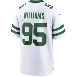 Replica^New York Jets Men's Nike Quinnen Williams Legacy White Game Jersey