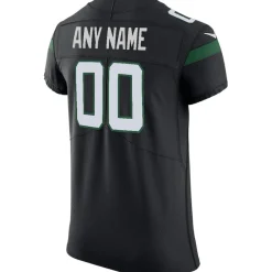 Nike Elite^New York Jets Men's Nike Stealth Black Vapor Untouchable Elite Custom Jersey