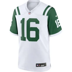 Nike Game^New York Jets Men's Nike Vinny Testaverde White Classic Alternate Retired Player Game Jersey
