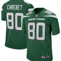 Replica|Throwback^New York Jets Men's Nike Wayne Chrebet Gotham Green Game Retired Player Jersey