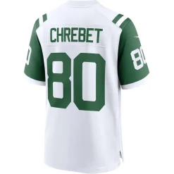 Nike Game^New York Jets Men's Nike Wayne Chrebet White Classic Alternate Retired Player Game Jersey