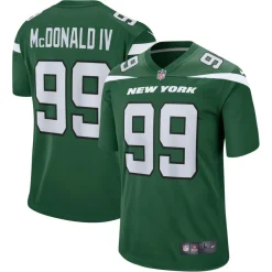 Replica^New York Jets Men's Nike Will McDonald IV Gotham Green Game Jersey